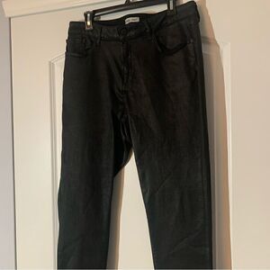 Warp + Weft Black Faux Leather New York City Skinny Pant